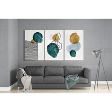 Insigne Soyut Şekiller 10 Cam Tablo - 3 Adet 72X46 cm