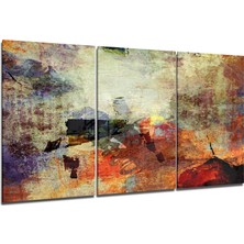Insigne Soyut Renkler Mega Cam Tablo - 3 Adet 72X46 cm