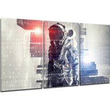 Insigne Astronot Cam Tablo - 3 Adet 72X46 cm