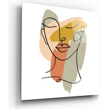 Insigne Soyut Çizgiler Cam Tablo - 40X40 cm
