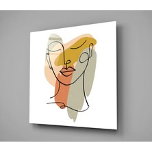 Insigne Soyut Çizgiler Cam Tablo - 40X40 cm
