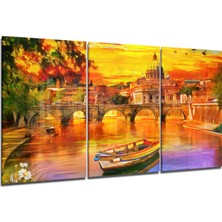 Insigne Günbatımı Cam Tablo - 3 Adet 72X46 cm