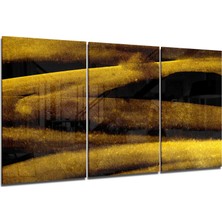 Insigne Sarı Dokunuş Cam Tablo - 3 Adet 72X46 cm