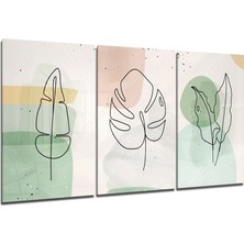 Insigne Soyut Şekiller 8 Cam Tablo - 3 Adet 72X46 cm