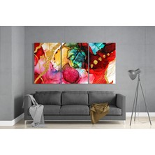 Insigne Kırmızı Ahenk Cam Tablo - 3 Adet 72X46 cm