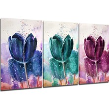 Insigne Laleler Cam Tablo - 3 Adet 72X46 cm