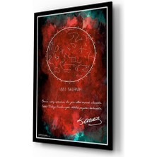 Insigne Gök Atlası Atatürk Cam Tablo - 72X46 cm