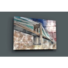 Insigne Illüstrasyon Köprü Cam Tablo - 72X46 cm
