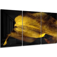 Insigne Sarı Dokunuş Cam Tablo - 3 Adet 72X46 cm