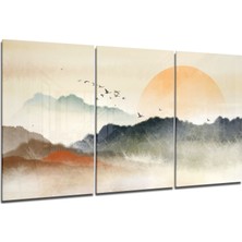 Insigne Günbatımı Cam Tablo - 3 Adet 72X46 cm