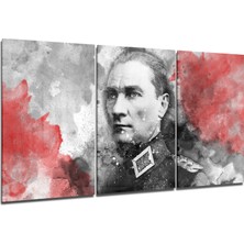 Insigne Atatürk Cam Tablo - 3 Adet 72X46 cm