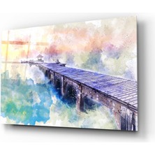 Insigne Illüstrasyon Rıhtım Cam Tablo - 72X46 cm