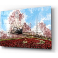 Insigne Bandırma Vapuru Samsun Cam Tablo - 72X46 cm