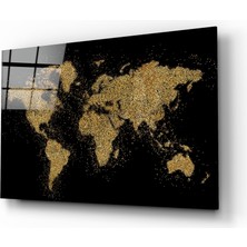 Insigne Dünya Haritası Cam Tablo - 72X46 cm