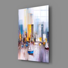 Insigne Soyut Cam Tablo - 110X70 cm
