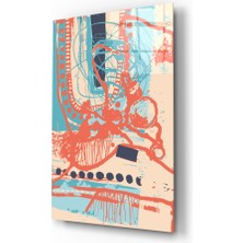 Insigne Soyut Renkler Cam Tablo - 72X46 cm