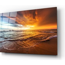 Insigne Güneşin Batışı Cam Tablo - 72X46 cm