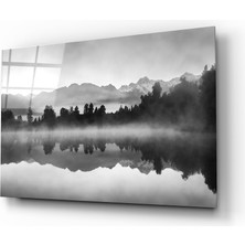 Insigne Göl Manzarası Cam Tablo - 72X46 cm