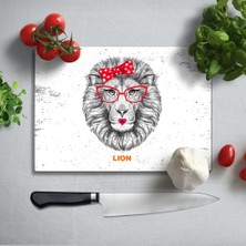 Insigne Aslan Uv Baskılı Cam Kesme Tablası 35X25 cm