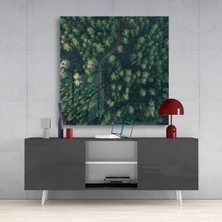Insigne Orman Yolu Cam Tablo - 40X40 cm