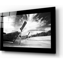 Insigne Kayık Cam Tablo - 72X46 cm