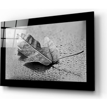 Insigne Yaprak Cam Tablo - 72X46 cm