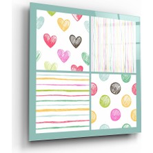 Insigne Soyut Cam Tablo - 60X60 cm