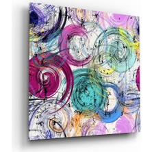 Insigne Soyut Salyangoz Kabukları Cam Tablo - 40X40 cm