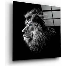 Insigne Aslan Cam Tablo - 40X40 cm