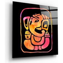 Insigne Ganeşa Cam Tablo - 40X40 cm