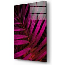 Insigne Mor Yaprak Cam Tablo - 72X46 cm