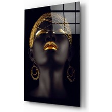 Insigne Altın Kadın Cam Tablo - 72X46 cm