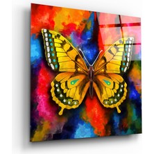 Insigne Kelebek Cam Tablo - 40X40 cm