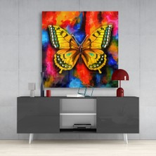 Insigne Kelebek Cam Tablo - 40X40 cm