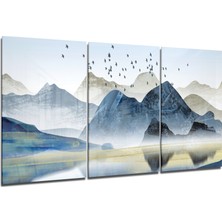 Insigne Dağlar Cam Tablo - 3 Adet 72X46 cm