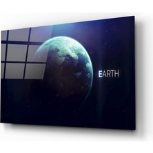 Insigne Dünya Cam Tablo - 72X46 cm