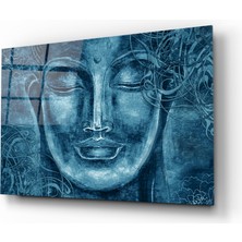 Insigne Mistik Mavi Heykel Cam Tablo - 72X46 cm