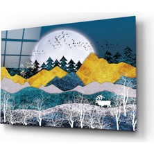 Insigne Ilüstrasyon Manzara Cam Tablo - 72X46 cm