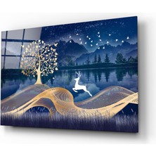 Insigne Sihirli Geyik Cam Tablo - 72X46 cm
