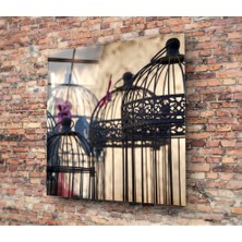 Insigne Kuş Kafesi Cam Tablo - 60X60 cm