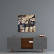 Insigne Kuş Kafesi Cam Tablo - 60X60 cm