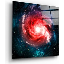 Insigne Uzay Kırmızı Sonsuzluk Cam Tablo - 40X40 cm