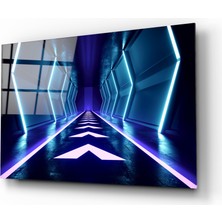 Insigne Neon Işıklar Cam Tablo - 72X46 cm