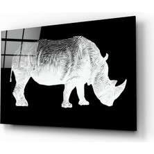 Insigne Gergedan Rhino Cam Tablo - 72X46 cm