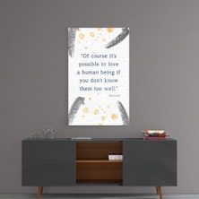 Insigne Bukowski Sözler Cam Tablo - 72X46 cm