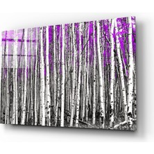 Insigne Pembe Orman Cam Tablo - 72X46 cm