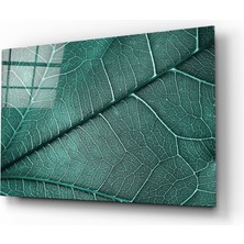 Insigne Yaprak Dokusu Cam Tablo - 72X46 cm