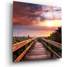 Insigne Deniz Manzara Cam Tablo - 60X60 cm