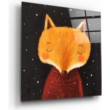 Insigne Sevimli Tilki Cam Tablo - 60X60 cm