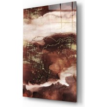 Insigne Abstract Toprak Cam Tablo - 72X46 cm
